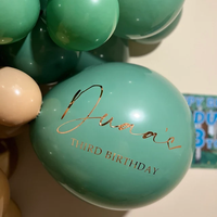 Pegatinas de vinilo de lujo personalizadas, etiquetas adhesivas para cajas de globos, letreros, celebraciones de Navidad, fiestas y bodas