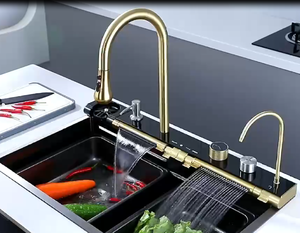 Fregadero de cocina multifuncional de 30 pulgadas, llave de Piano de acero inoxidable 2023, cascada, automático, 304 - Product Image 6