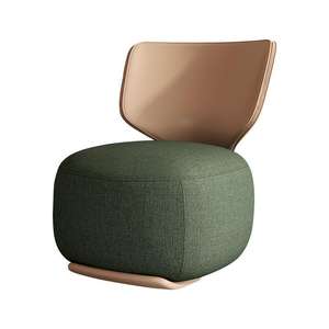 Fauteuil ergonomique moderne italien à dossier pivotant, en coton et lin de luxe, avec structure en métal, pour salon, bureau à domicile - Product Image 5