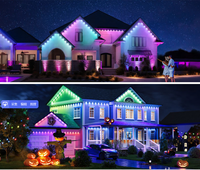 IP67 senar lampu atap LED 24V RGB, tali lampu atap tahan air dengan kontrol suara/aplikasi/Remote untuk lanskap luar ruangan pemasangan permanen