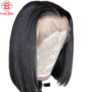 <span class=keywords><strong>ผม</strong></span>แท้ 100% แบบเวอร์จิ้น 13x4 ลูกไม้รอบด้าน <span class=keywords><strong>ทรง</strong></span>บ๊อบ<span class=keywords><strong>สั้น</strong></span>ตรง  แบบเต็มศีรษะ - Product Image 1