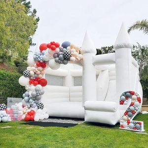 Lâu Đài nhảy Trắng Thương mại cho trẻ em <span class=keywords><strong>Bouncer</strong></span> bơm hơi thổi lên ngôi nhà lớn màu trắng với Slide cho sự kiện tiệc cưới - Product Image 2