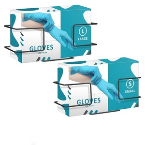 Support mural pour gants en acier inoxydable, support de rangement monocouche pour derrière les portes et sur les murs - Product Image 1