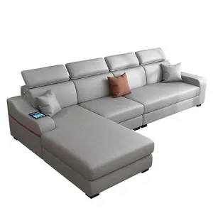 manufacturer low price New Design Luxury style PU foot mat movable backrest divan wholesale price couch living room sofa modern