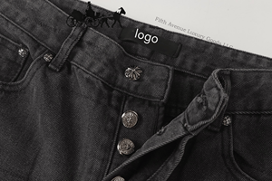 กางเกงยีนส์ผู้ชายทรงดินสอ ลายไขว้ แต่งหนัง ดีไซน์ทันสมัย สีอ่อน เอวกลาง ผ้าฝ้าย 100% สไตล์ลำลอง โปรโมชั่นพิเศษ - Product Image 3