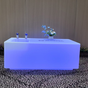 Remote Battery Powered RGB Color KTV LED Bar <strong>Table</strong> Nightclub Illuminated Glowing <strong>Table</strong> with <strong>Beer</strong> Cooler Ice Chest - Product Image 2