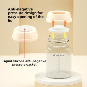 Bouteille de stockage de lait maternel en verre Dorabela avec connexion directe à large diamètre, modèle 6017, fabriquée en Chine continentale - Product Image 3