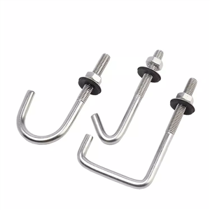 M4 M5 M6 Roestvrij Staal Ss304 Ankerbout J Haakbout Met Moer En Rubberen Wasmachine Dakklem Clip Buig L Haak Bout - Product Image 2