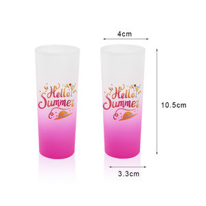 Topjlh 3oz verre à liqueur dépoli Design moderne arc-en-ciel fond coloré Sublimation <span class=keywords><strong>Jager</strong></span> <span class=keywords><strong>bombe</strong></span> tasses de fête pour la fête des mères - Product Image 3