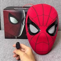 Masque de tête de super-héros araignée en latex réaliste avec yeux mobiles, accessoire de costume de haute qualité pour événements et fêtes