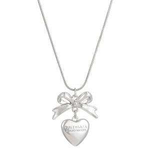 Venta al por mayor moda arco amor corazón serpiente hueso cadena Ins pequeño y versátil Simple colgante collar joyería de las mujeres - Product Image 6