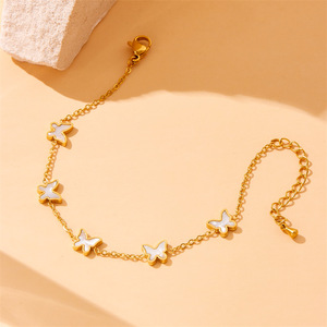 Butterfly Stainless Steel Jewelry <b>Set</b> Necklace <b>Bracelet</b> Earrings For Women Gift Fashion Accessory - Product Image 3