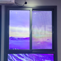 Ventanas correderas abiertas de aluminio negro con doble acristalamiento residenciales de impacto de huracán de estilo americano