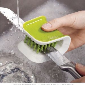 Nettoyant de couteaux en silicone, <span class=keywords><strong>brosse</strong></span> de nettoyage pour baguettes et fourchettes, nettoyage de couverts, ustensiles, soucoupe cuillères à Double face - Product Image 2
