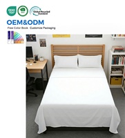 Ensemble de draps en microfibre pour lit Queen et King Size, 4 pièces, pour la maison et l'hôtel, fourni directement par l'usine