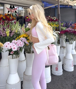 Giacca Corta con Zip per Esterno di Alta Qualità, <span class=keywords><strong>Set</strong></span> Yoga Personalizzato, Abbigliamento Sportivo da Donna con Protezione Solare UPF 50+, Elasticizzato - Product Image 6