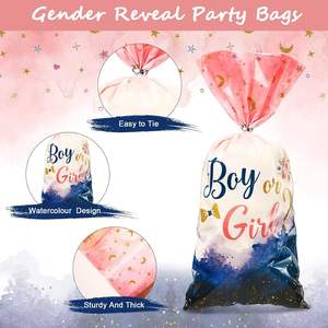 <span class=keywords><strong>Bolsa</strong></span> <span class=keywords><strong>de</strong></span> pie, 100 Uds., bolsas <span class=keywords><strong>de</strong></span> regalo <span class=keywords><strong>de</strong></span> revelación <span class=keywords><strong>de</strong></span> género, bolsas <span class=keywords><strong>de</strong></span> recuerdo <span class=keywords><strong>de</strong></span> caramelo <span class=keywords><strong>de</strong></span> acuarela azul rosa para niño y niña con lazos torcidos para Baby Shower - Product Image 4