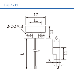 Sensor Magnético de Contacto HKFAST FPS-1711 con Terminal XH2.54 y Cable UL para Detección de Posición en Puertas de Gabinetes - Product Image 2