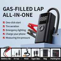 Inflator Car Air Pump 6000A Jump Starter 150PSI Digital Pressure Gauge Portable 12V Emergency Light 4 in 1 Tire Compressor