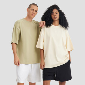 Fabricant de t-shirts T-shirt uni pour hommes Dtg T-shirt vierge épais personnalisé T-shirt surdimensionné à épaules tombantes pour hommes - Product Image 1