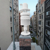 Compact 6-en-1 ultrasons température de l'air direction du vent pluie énergie solaire Station météo Mini convertisseur météo anémomètre