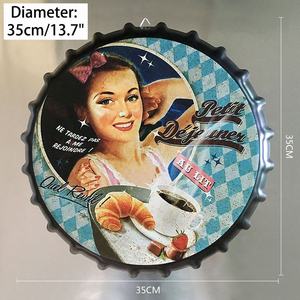 Letrero Metálico Vintage de Moda 2026 con Diseño de Tapas de Botella para Decoración de Pared en Bares, Clubes, Cafeterías y Hogares - Product Image 6