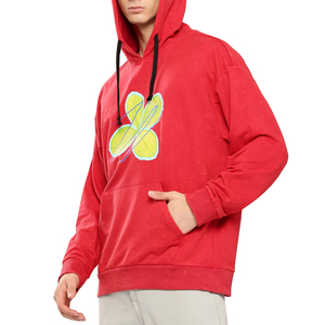Sudaderas con Capucha de Forro Polar de Algodón para Hombre, con Logotipo Personalizado al por Mayor, Impresión Digital, Color Rojo, Fabricante de Sudaderas - Product Image 4