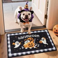 Paillasson d'entrée personnalisé lavable pour Halloween, décoration effrayante, antidérapant, paillasson de bienvenue pour Halloween, tapis décoratif pour Halloween