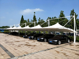 Structure à membrane OEM ODM en acier de haute qualité Cantilever Car Outdoor <span class=keywords><strong>Auto</strong></span> Parking Shade Tent Carport Design - Product Image 4