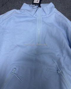 Nuova Felpa <span class=keywords><strong>con</strong></span> Cappuccio da <span class=keywords><strong>Uomo</strong></span> <span class=keywords><strong>con</strong></span> <span class=keywords><strong>Mezza</strong></span> <span class=keywords><strong>Zip</strong></span> Frontale e Maglia Casual a Maniche Lunghe - Product Image 2