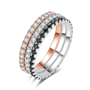 Anillos de compromiso de joyería fina de diamantes naturales de oro sólido de 18 quilates hermosos de alta calidad de fábrica directa, uso diario simple y moderno - Product Image 1