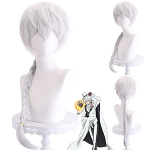 Peluca de cosplay de color blanco roto y mezcla de colores de Nikolai Gogol, el perro salvaje principal de Saint Vincent - Product Image 1
