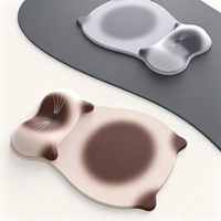 Tapis de souris ergonomique personnalisable en mousse à mémoire de forme 3D antidérapante, motif chat mignon, avec repose-poignet pour souris