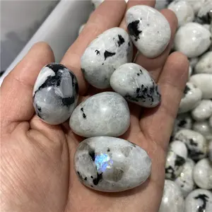 Cầu Vồng Tự Nhiên Moonstone Tumbled Đá Cao Đánh Bóng Moonstone Pha Lê Sỏi Đá Bán Buôn - Product Image 1