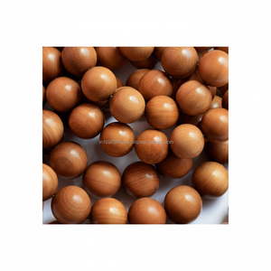 108 Bracelet en bois de santal perlé Perles en bois naturel avec perles en bois à motif rond Produit - Product Image 1