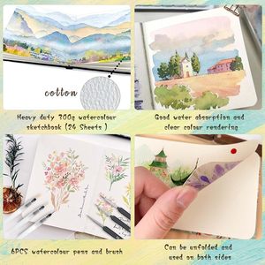 Nhỏ Màu Nước Sơn Set Với Bằng Gỗ Palette Hộp 12 Màu Sắc Bàn Chải Túi Du Lịch <span class=keywords><strong>Kit</strong></span> Cho Các Nghệ Sĩ Sinh Viên - Product Image 5