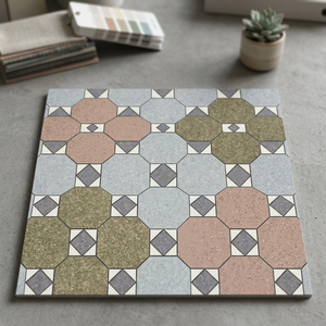 Carrelage rustique en pierre mate série Punch 300x300mm Design antidérapant pour sol de jardin extérieur - Product Image 2