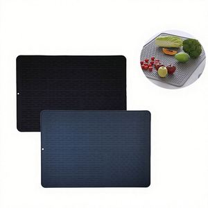 Cross-border Bestseller <b>Large</b> square Kitchen Silicone Draining <b>Mat</b> Dish-drying Pad Non-slip Solid Color Multi-use Heat-resistant - Product Image 1