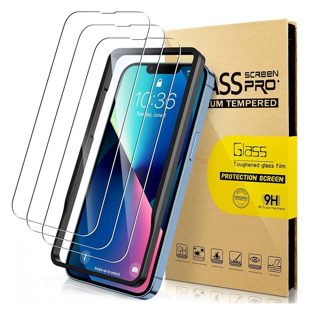 For iPhone X 11 12 13 14 15 Clear Screen Protector Tempered Glass Film 3 Pack 2 Pack for iPhone 3D Mobile Phone Screen Protector