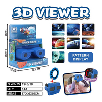 OEM Image Mini machine stéréo Viewer avec disque animal bobines personnalisées en plastique toboggan 3D View Master Toy