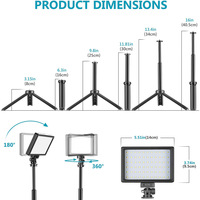 2 Pack 4 Couleurs Filtres Luminosité Réglable De Bureau Lumière de Remplissage Lampe Caméra Vidéo Photographique D'éclairage A MENÉ LA Lumière Vidéo