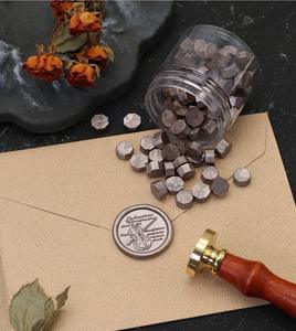 Granulés de cire à cacheter divisés, matériaux pour tampons, perles de cire à cacheter, palettes octogonales motif tournesol, pour emballage cadeau, manuels, DIY. - Product Image 6