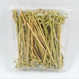 4.7 inch tre trái cây Picks 100% tre tự nhiên Knot xiên Cocktail Picks handmade tăm xỉa răng - Product Image 4