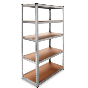 מדפי מתכת ללא ברגים, מדפי פלדה בעלי 5 קומות, מדפים מתכווננים בגובה, מדפי אחסון למטבח, מתקן תצוגה - Product Image 1