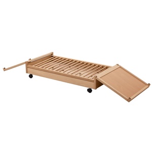 Cuna de bebé de madera maciza respetuosa con el medio ambiente para jardín de infantes, cama individual móvil de descanso para siesta para niños - Product Image 5
