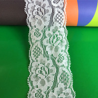 Dentelle élastique en nylon de 6 cm pour vêtements féminins, sous-vêtements, literie et robes de mariée - Dentelle décorative pour rideaux