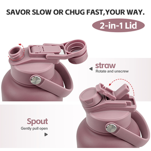 Tùy Chỉnh 1L 32Oz Bình Nhiệt Du Lịch Cắm Trại Cách Nhiệt Thép Không Gỉ Đôi Tường 3 Trong 1 Con Chó Xách Tay Chai Nước Con Chó - Product Image 6