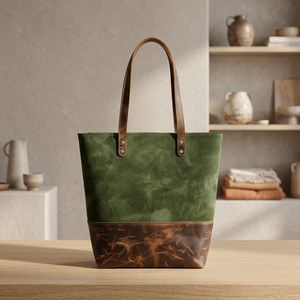 Bolso de Mano para Mujer, de Cuero Genuino, Impermeable, con Diseño Geométrico y Flores, Cierre de Cremallera, para Uso Diario y Nocturno - Product Image 1