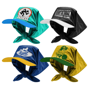 Nuovo Stile Personalizzato di <span class=keywords><strong>Turbante</strong></span> Streetwear Hip Hop, Cappello Quadrato con Logo del Marchio, <span class=keywords><strong>Bandana</strong></span> - Product Image 1