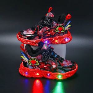 2025 New Model Mesh Boys' Lighted Shoes with Anti-Slip Soft <b>Bottoms</b> for Sports, High-Quality Breathable <b>Leisure</b> Children's Shoes - Product Image 2